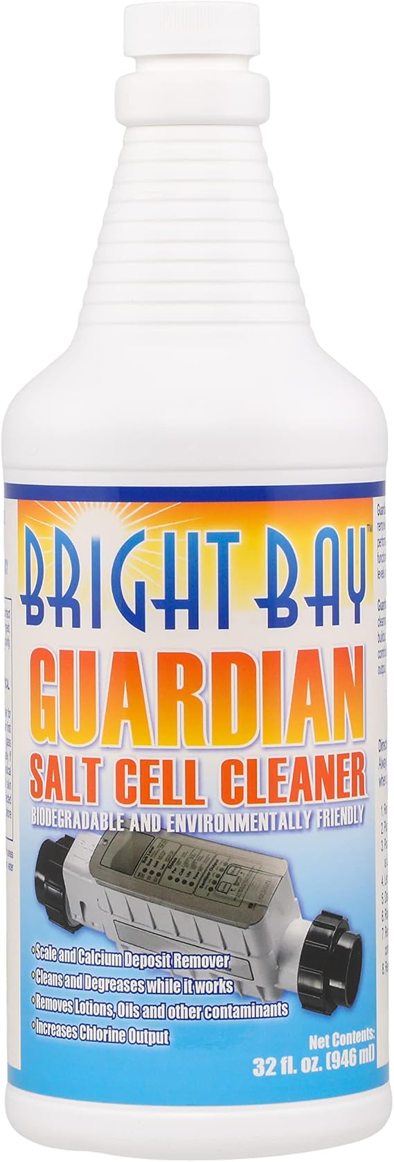 Pool Salt Cell Cleaner Biodegradable Descaling Solution for Saltwater Pools | Removes Calcium, Scale & Buildup | Improves Water Clarity | Non-Corrosive & Eco-Friendly