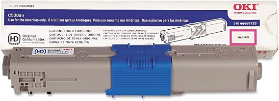 OKI 44469720 Toner Cartridge, 5K Yield, Magenta