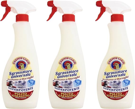 3x Chante Clair Sgrassatore Universale Extremely Strong Cleaning Fluid 750 ml