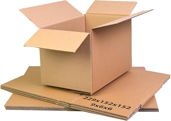 Triplast 229 x 152 x 152mm Small Single Wall 9x6x6" Shipping Mailing Postal Gift Cuboid Cardboard Boxes (Pack of 5)