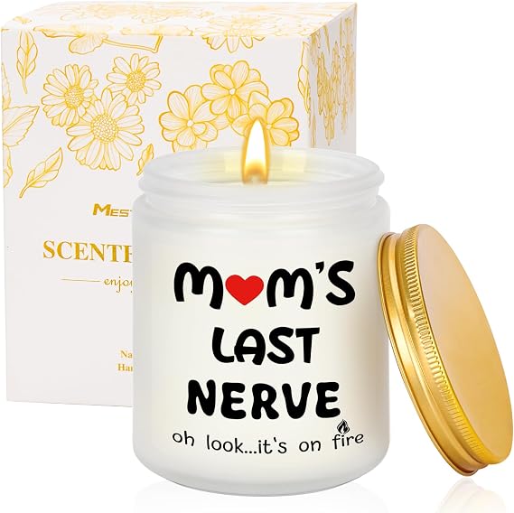 Gifts for Mom from Daughter Son, Funny Candle for Mother, Unique Mom Gift Ideas on Christmas Thanksgiving Birthday Mothers Day (Lavender Scent)