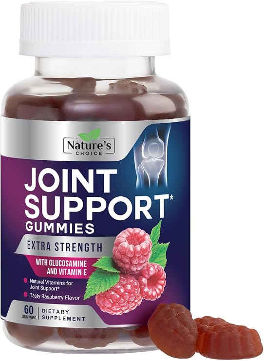Joint Support Gummies - Extra Strength Glucosamine Gummy Supports Joints Health & Flexibility for Back, Knees, Hands - Natural Vitamin E Immune Support - Best Supplement for Women & Men - 60 Gummies