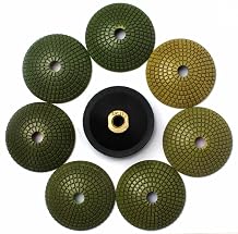 Diamond Convex Polishing Pad,4 Inch Bowl Shaped Diamond Polishing Pad with 5/8"-11 Thread Backer Pad Convex Disc for Marble Granite