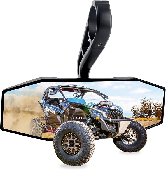 UTV Rear View Center Mirror 1.5"-2" Clamp, RZR Rearview Mirror for Polaris 800 1000 S 900 XP 1000 Arctic Cat Wildcat 2015-2018 General 1000# 2881540