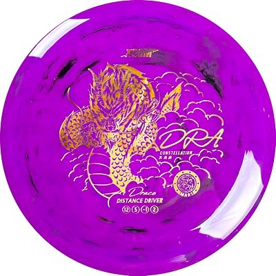 Disc DRA Draco | Professional PDGA Approved Stable Distance Driver | Long Distance with Stable Flight | 170-175g | Disc Golf for Outdoor, Backyard and Competition, Purple