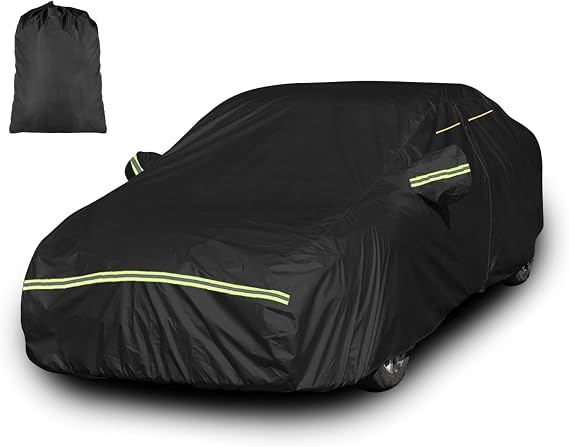 INSAUTO Waterproof Car Cover for Sedan, Universal Fit 185-193 Inch
