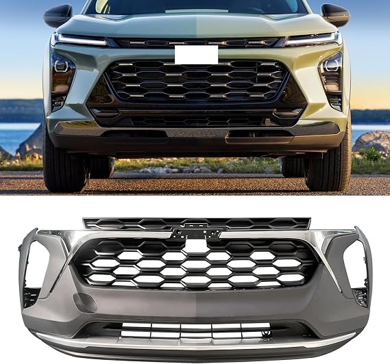 Front Bumper Cover Grille Assembly Kit Complete For 2024-2025 Chevy Trax LS LT