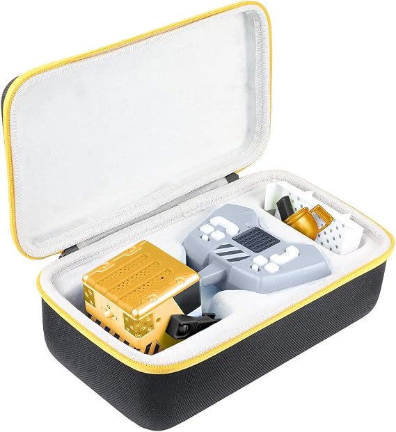 khanka Hard Carrying Case Replacement for Really Rad Robots - Mibro Gold - Plays, Talks, and Pranks (Gold Zipper)