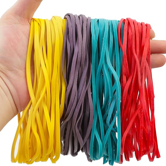 Decymis Large Rubber Bands Heavy Duty, 120 Pcs, 7 Inch, Office Supplies