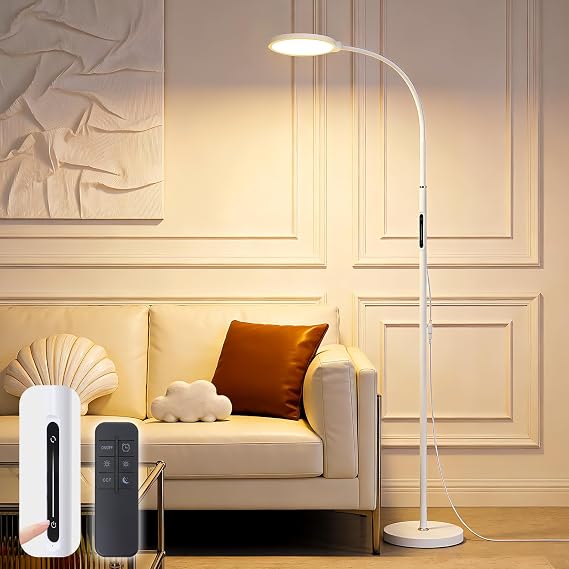 Bright LED Reading Floor Lamps with Remote and Touch Dimming