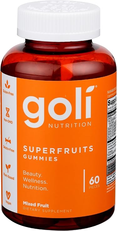 Goli Nutrition, Gummies Superfruits Mixed Fruit, 60 Count