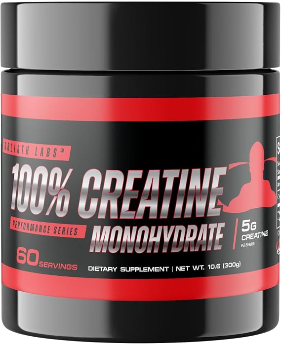 Goliath Labs Pure Creatine Monohydrate Powder, Unflavored, 300g, 60 Serves
