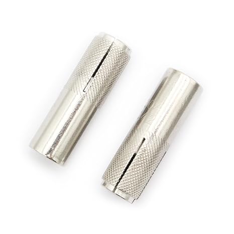 10pcs Drop in Anchors, (1/2''-13) Knurled Drop-in-Anchor for Solid Concrete, Internal Forced Expansion Screw Bolts, 304 Stainless Steel(Silver)
