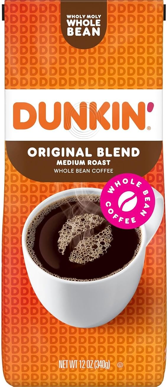 Dunkin Donuts Original Blend Whole Bean Medium Roast Coffee 340g