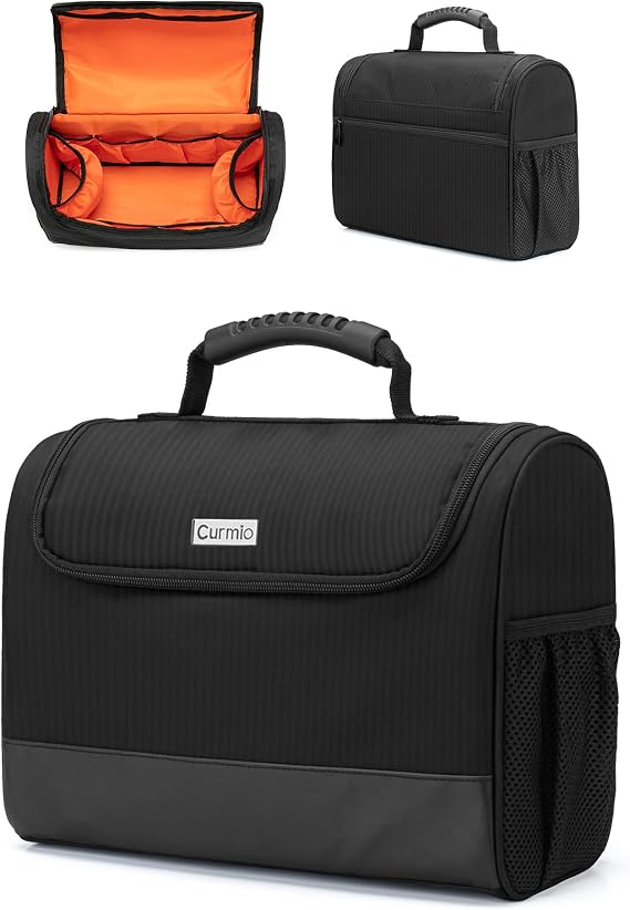 CURMIO Bartender Kits Bag, Portable Travel Case for Bar Tools Set, Black