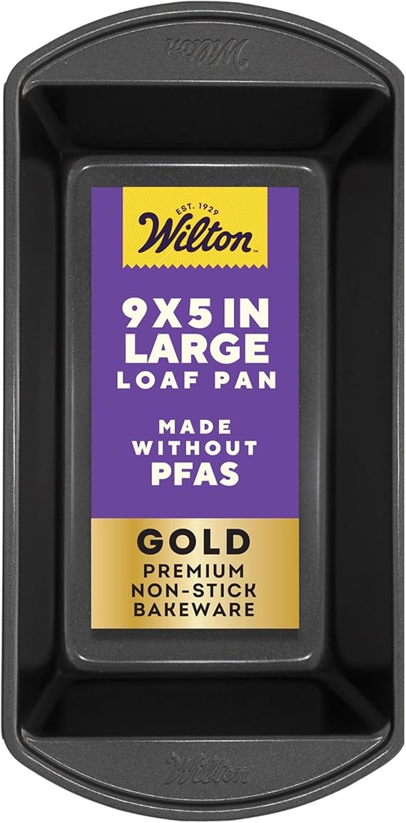 Wilton Gold Non-Stick Loaf Pan, Made Without PFAS, 9 x 5 in.