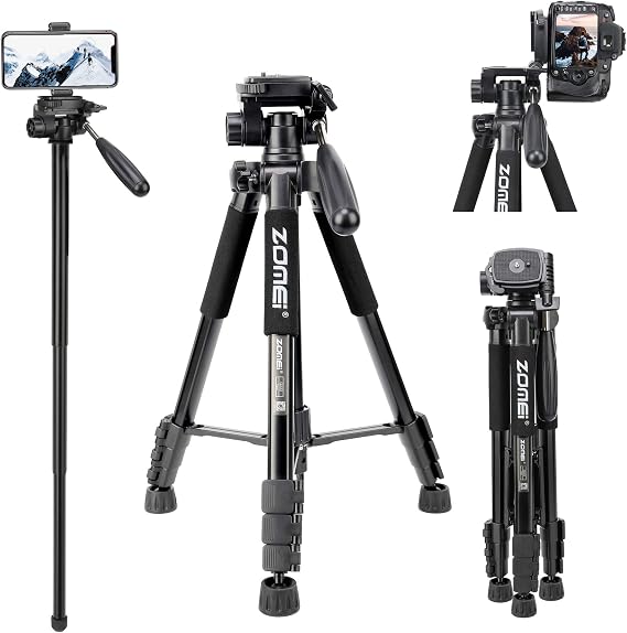 Tripod for Camera,2 in 1 Tripod and Monopod ,Portable Travel Tripod with 3-Way Pan Head and Carry Bag for Canon Nikon Sony DSLR