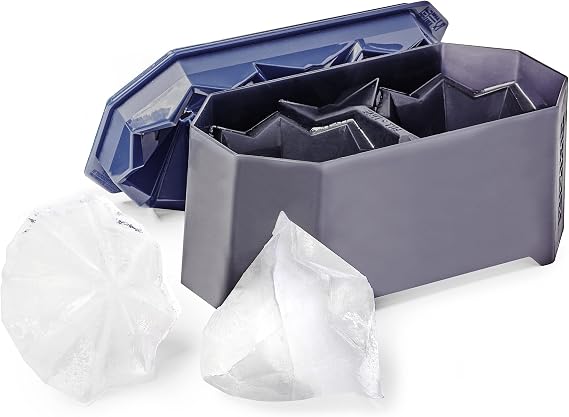 Zoku Iceberg Molds, 2 Sets of 2, Keep Drinks Colder Longer with Less Dilution, Leak-free, Easy-Release, BPA and Phthalate-Free