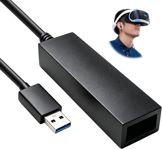 Solisara PS4 Camera Adapter for PS5, Mini PS4 VR Adapter PS4 to PS5 Converter Cable Portable USB Type A Camera USB for PlayStation 5 Console Playing PS VR Games