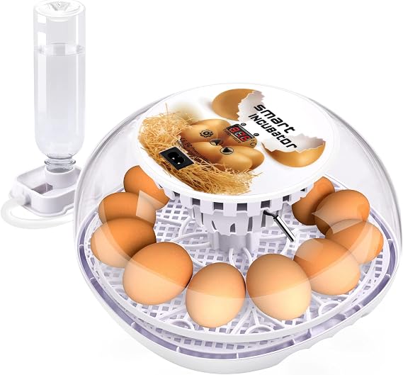 Newthinking Incubators for Hatching Eggs, 12 Egg Incubator with Automatic Egg Turning and Humidity Control for Chicken Duck Goose Quail Turkey