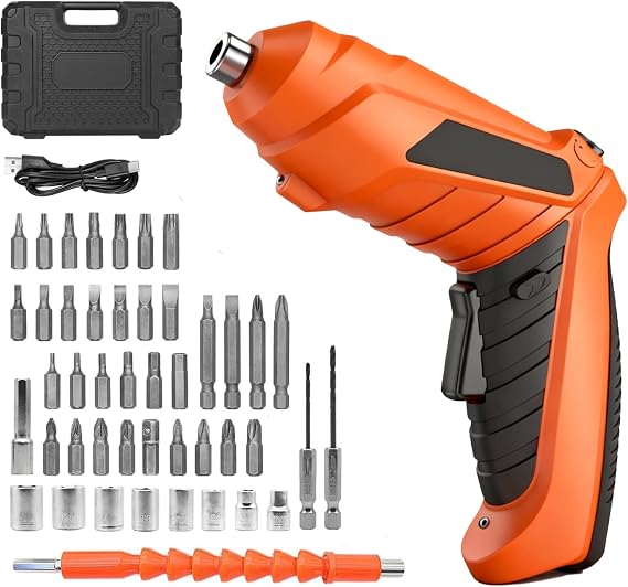 Cordless Screwdrivers Rechargeable with 1.5Ah Battery and USB Charger Power Screw driver Drill for DIY Home Repair
