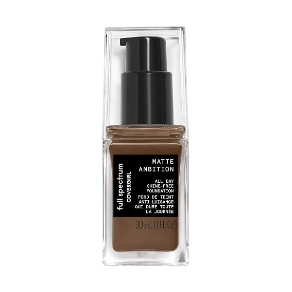 COVERGIRL All Day Foundation Matte Ambition, Deep Neutral 2, 1.01 Ounce