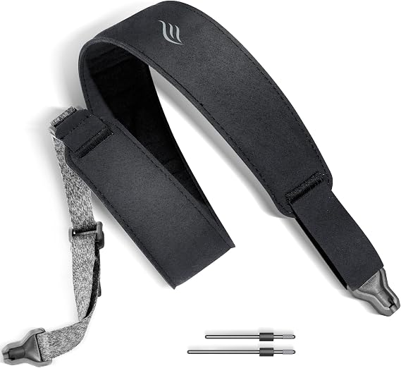 enya MS1 Magnetic Quick-Release Strap for Guitar, Bass and Ukulele, Black