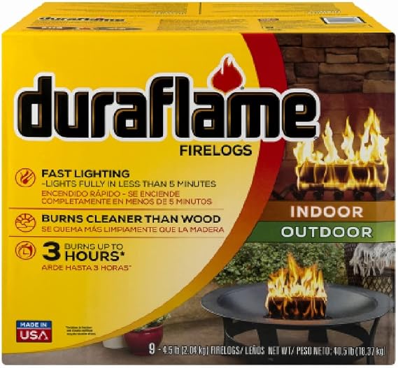 Duraflame Fast Lighting Fire Log, 9-Pack