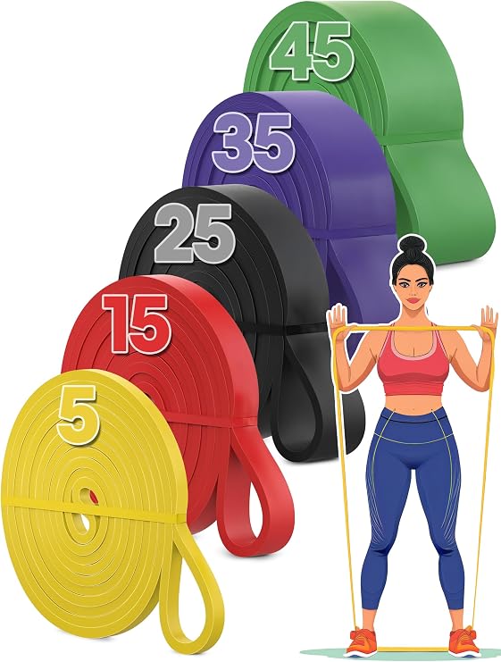 5/15/25/35/45 KG Barfiks Lastiği Gym Resistance Band Antrenman Kas Geliştirme Bandı