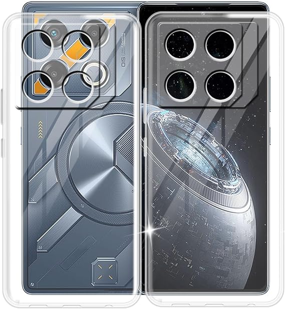for Infinix GT 20 Pro Case, WXPPJ Full Body Protection Shockproof Cover Case, Transparent Soft Silicone TPU Back Cover Bumper Phone Case for Infinix GT 20 Pro (6.78") - [2 Pieces]