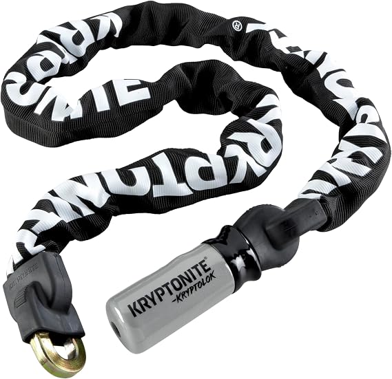 Kryptonite Kryptolok 912 Bike Chain Lock, 4 Feet Long 9mm Steel Chain Heavy Duty Anti-Theft Sold Secure Gold Bicycle Chain Lock with Keys for Bike, Motorcycle, Scooter, Bicycle, Door, Gate, Fence | chain-bike-locks