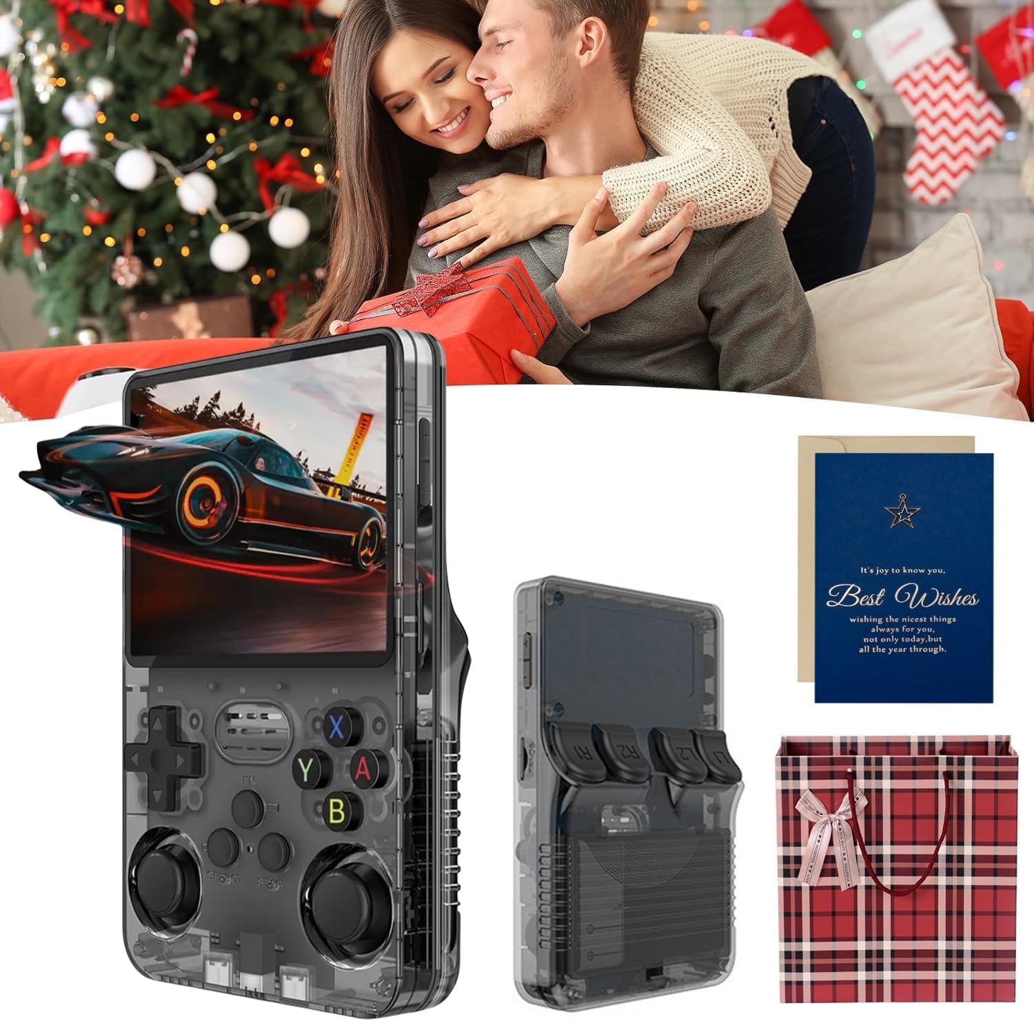 RetroBoy - Retro Boy Game Console, 2025 New Generation Professional-Grade R36s Handheld Console with 15000 Games, 3.5-Inch Color Screen, Dual 3D Joysticks, 640  480 Pixels Black64Gb