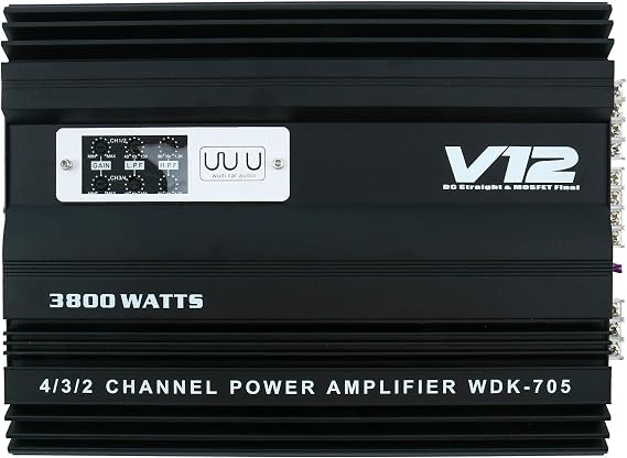 YaeCCC 4 Channel High Power Amplifier - Slim Stereo 4 Channel Car Audio Stereo Amplifier 4 Ohm