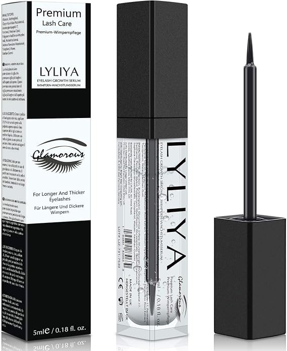 Eyelash Growth Serum 8ml – Advanced Lash & Brow Enhancer with Vitamins, Natural Peptides & Biotin for Longer, Thicker, Fuller Lashes – Eyelash & Eyebrow Serum for Growth & Strengthening