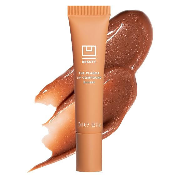 U Beauty The PLASMA Tinted Lip Compound - Anti-Aging & Anti-Wrinkle Lip Gloss, Hyaluronic Acid, Shea Butter & Peptides for Hydration & Plumping, Sunset - 15 mL