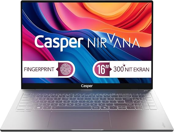 Casper Nirvana S100 16" 300NIT Core i7-13620H 32GB DDR5 RAM 1TB NVME SSD Freedos Laptop S100.1362-DF00X-GF