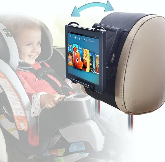Car Headrest Holder Angle Adjustable Car Headrest Mount Holder for 7-10 Inch Fire Tablets