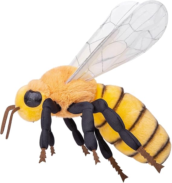 lilizzhoumax Cute Bee Bumblebee Plush Toy 40cm | Super Soft Stuffed Animal Cuddly Plushie for Kids Birthday Gift Boys Girls Nursery Bedroom Decor Yellow