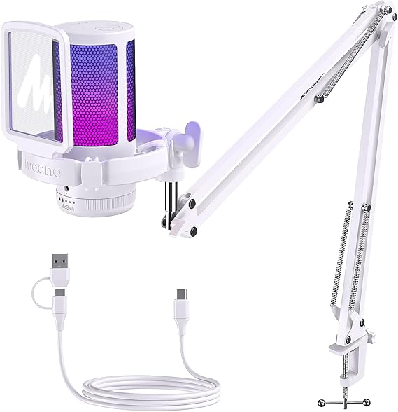 MAONO DGM20S USB Microphone for PC with Clear Voice & Noise Reduction