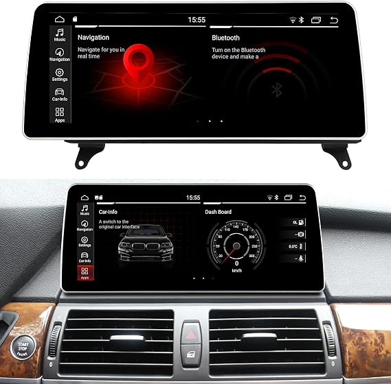 12.3inch Android13 Screen Upgrade Display Multimedia Player CarPlay GPS Navigation for BMW X5 X6 E70 E71 2007-2009 CCC