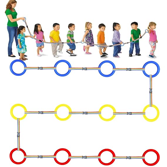 Safety Walking Rope, Toddlers Walking Rope for Preschool, Colorful Walking Rope Detachable Transition Rope, Preschool Walking Rope for Daycare School Kids (12 Ring)