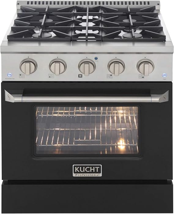 Kucht KNG301-K Gas Range, Black