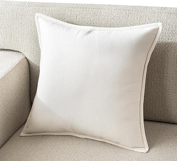 XMAYODS Throw Pillow Cover 80x80 Decorative Square Pillowcase Covers with Zipper, Cushion Protectors Cover Rectangle 30x60 40x60 50x80 Super Soft for Home Couch Sofa Bed(Beige,50x90cm(Set of 1))