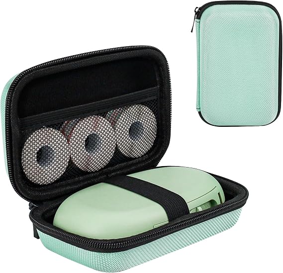 SUPVAN Nylon Hard Protective Travel Case for E10 Label Maker and Tapes, Waterproof Shockproof Scratch Resistant Carrying Case for External Hard Drive, Power Bank, Cell Phone, Cable, Cord