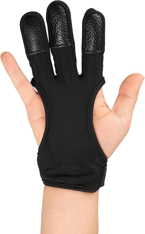 S F Archery Gloves Fingers Tabs Three Finger Protected Design Archery Finger tab Archery Protective Gear Accessories Archery Accessories for Men Women & Youth
