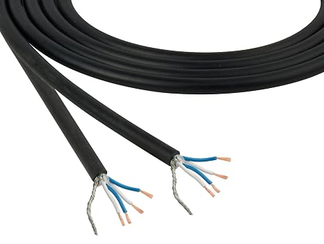 CANARE L-4E6S Microphone Cable, Quad Core, Black Bulk (50 feet)