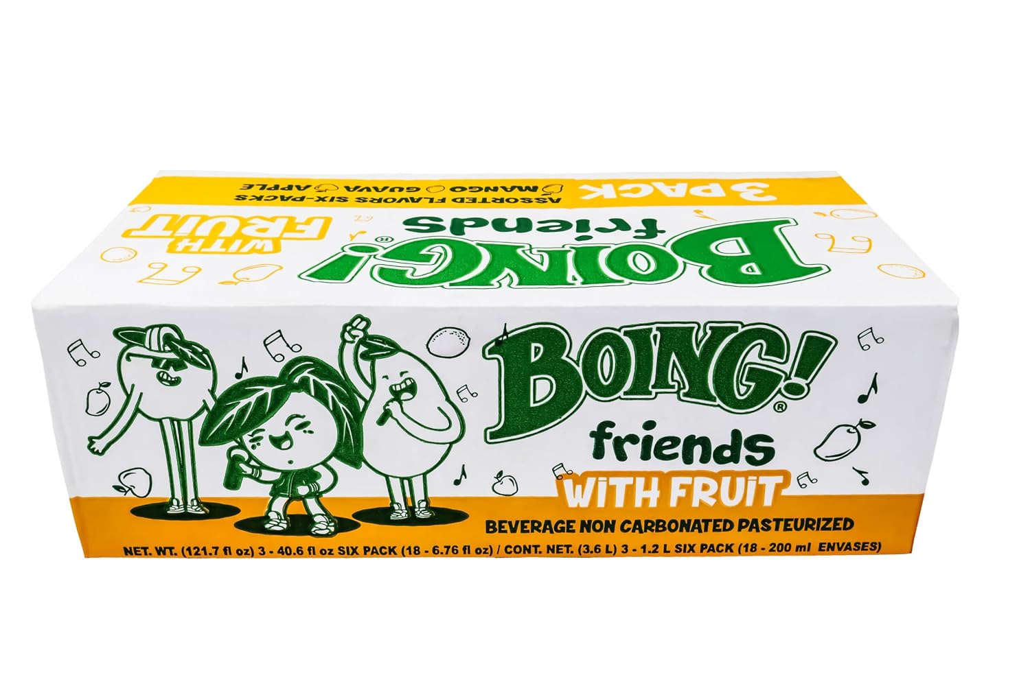 Boing Triangulito Classic Assorted Juice 18-6.76 fl oz 200 ml master case, 20.28, Fl Oz