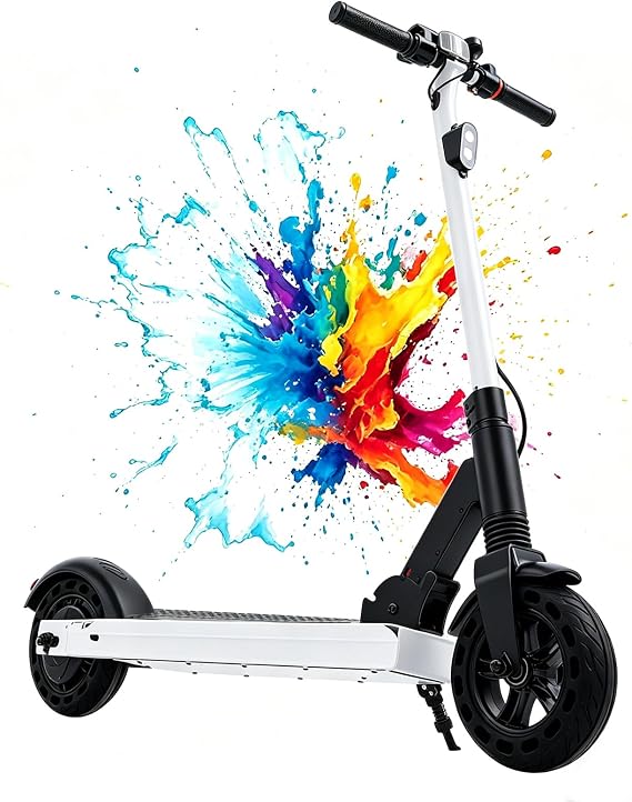 Electric Scooter for Kids & Teens, Lightweight Foldable E-Scooter, 250W Motor, Up to 15.5 MPH & 12 Miles, Beginner Friendly Scooter w/Cruise Control & Rear Foot Brake, Gift for Boys & Girls Ages 8-15