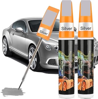 Car Scratch Remover, Touch-Up Paint Pen Cars, Silver Car Scratch Repair Paint Pen Two-In-One Vehicles Paint Deep Scratch,Quick & Easy to Repair Automotive Scratches Paint Remove Pen
