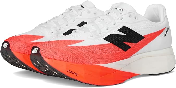 New Balance Men's FuelCell Supercomp Elite V5 Running Shoe, Emergency Red/White/Black , 12.5 Wide